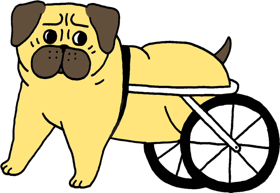 Pug Clipart Animated - Vincy Cheung (1000x792)