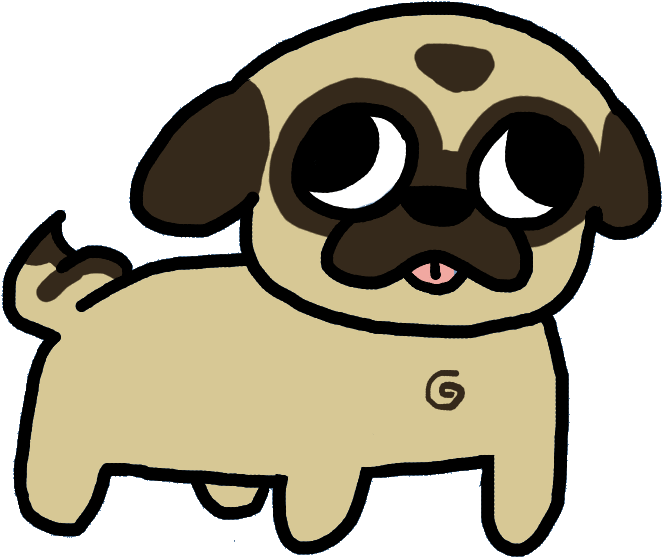 Bouncy Pug By Lorenmakesart - Gif Transparent Dog Pug (880x721)
