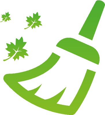 Leaf Clean Up - Broom Icon (400x400)