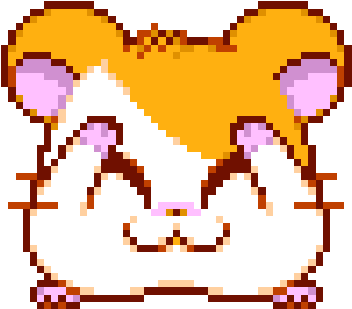Gif, Hamtaro, And Kawaii Image - Hamtaro Pixel Gif (500x357)