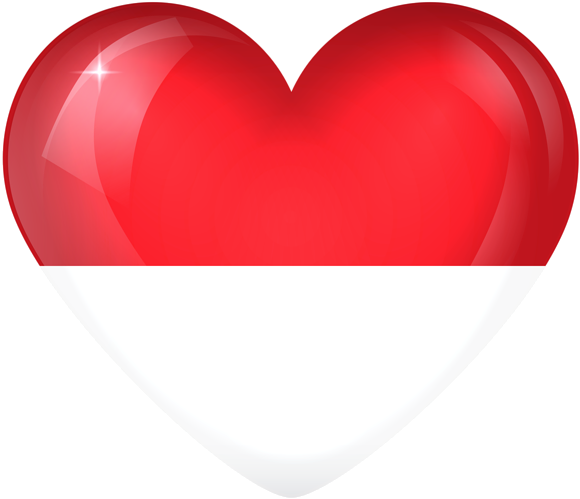 Monaco Large Heart Flag - Monaco Heart Flag (600x513)