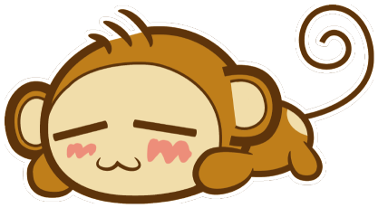 I Made A Sleeping Monkey - Cartoon Monkey Sleeping (500x288)