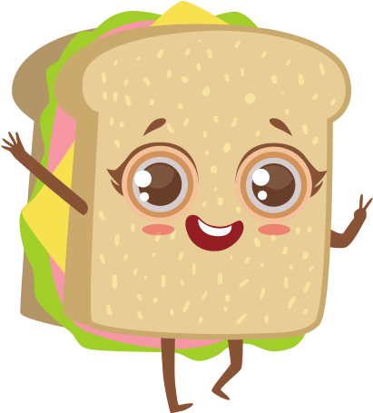 Cute Cartoon Monkey For Kids - Sandwich Png Kawuai (550x550)