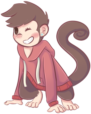 Monkey [pastel Chibi] By Kliniki - Cartoon (512x512)