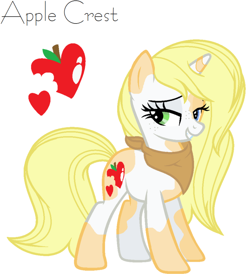 Apple Crest By Skittz-chan - Cartoon (848x942)