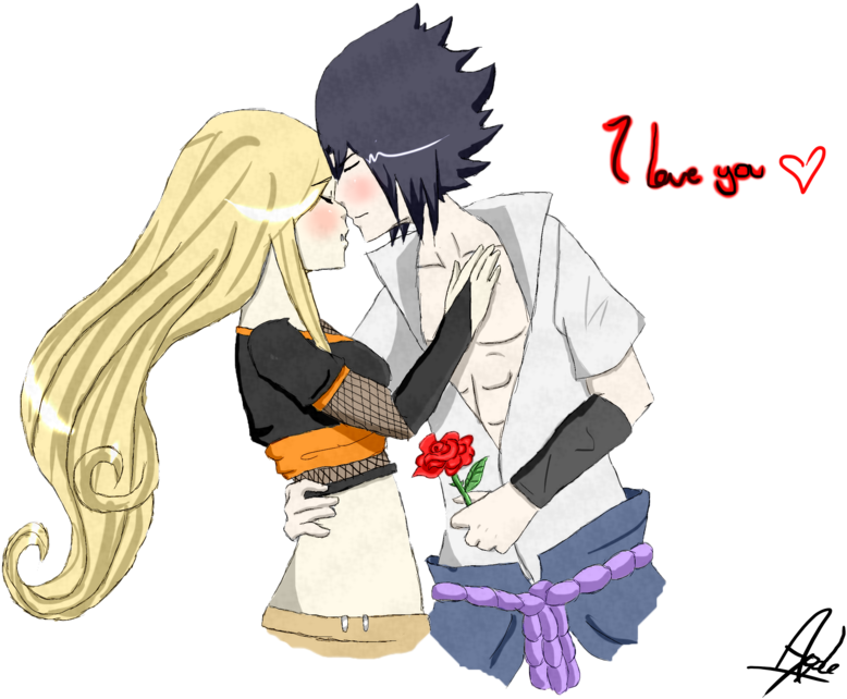 Sasuke And Yuuki By Applelove-chan - Cartoon (900x675)