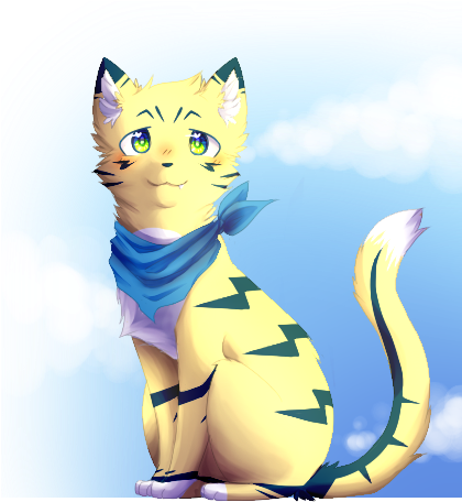 Sparkling Sunshine By Apple Paw Chan - Kitten (462x482)