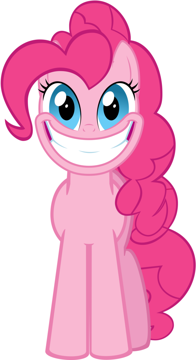 Ryan1942, Grin, Pinkie Pie, Safe, Simple Background, - Mlp Pinkie Pie Scared (656x1218)