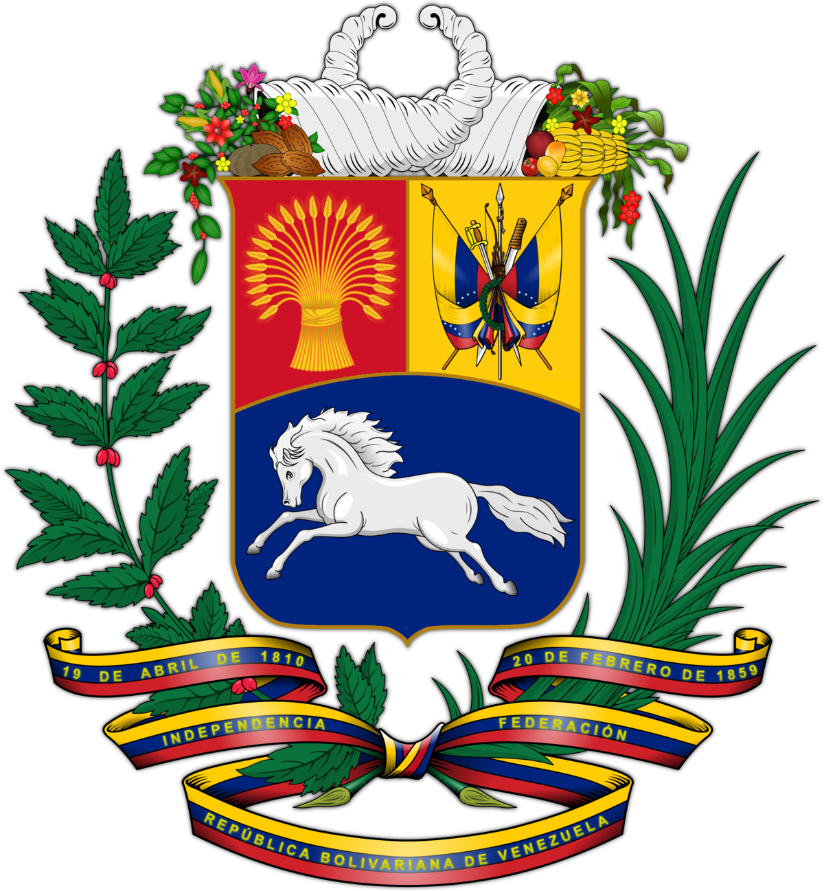 Venezuela Coat Of Arms (1200x1297)