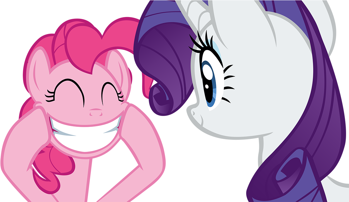 Pinkie Pie Smile Face And Rarity By Hendro107 - Rarity And Pinkie Pie (1240x687)