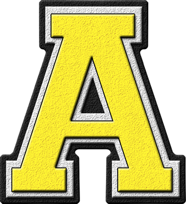 Yellow Letter A - Letter A With Transparent Background (365x400)