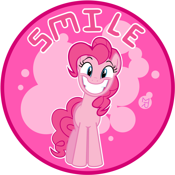 Pinkie Pie Smile S3e11 - My Little Pony Circulo (735x735)
