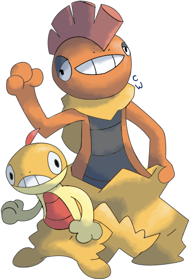 Scraggy Evolution Line By Cherubimonx - Scraggy Evolve.