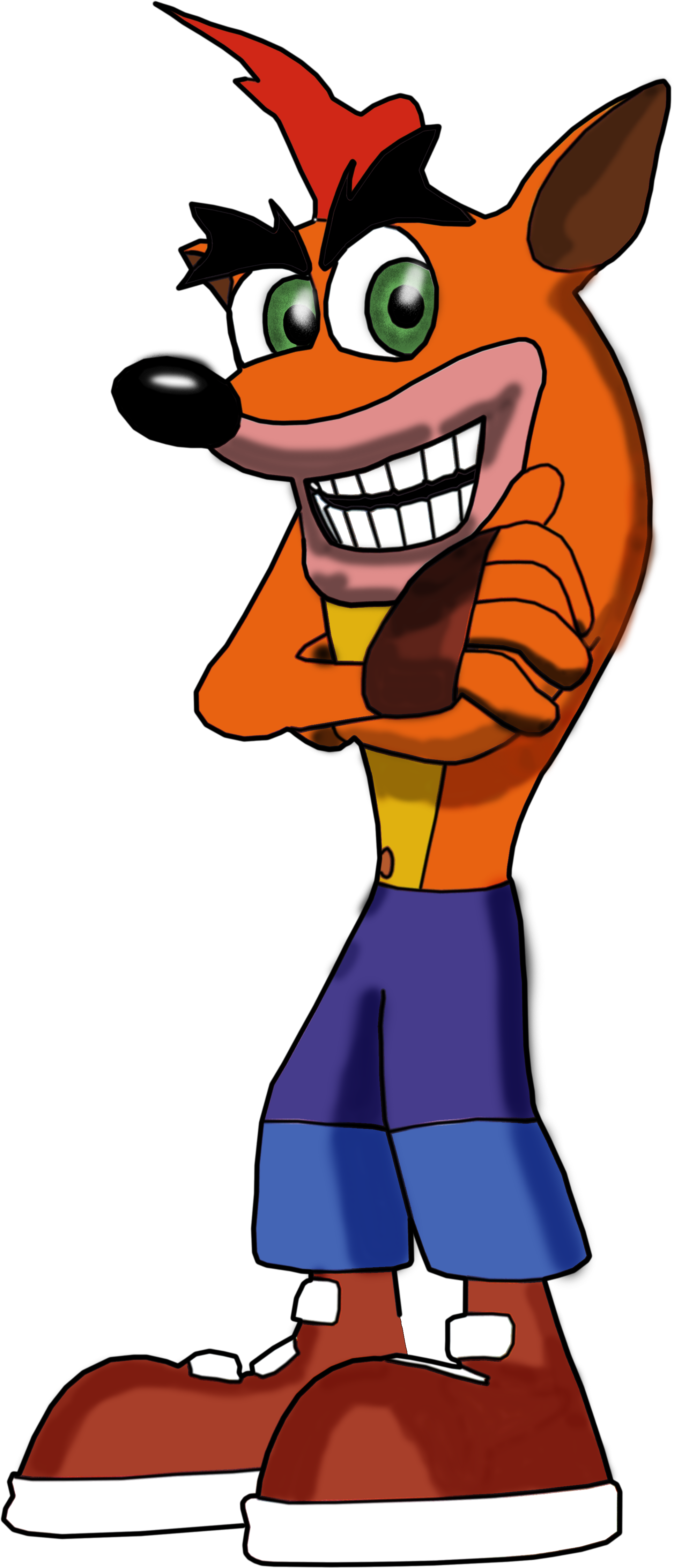 Gamefighter3000 Crash Bandicoot Classic By Gamefighter3000 - Crash Bandicoot Art Png (2608x4592)
