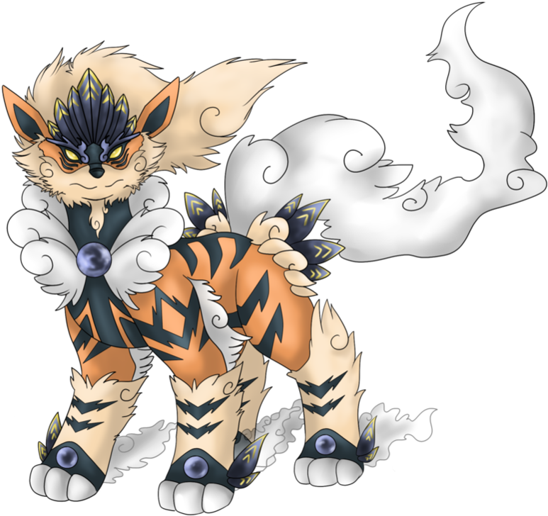 Arcanine Evolution Fakomon By Aerisarturio - Mega Arcanin (1023x781)