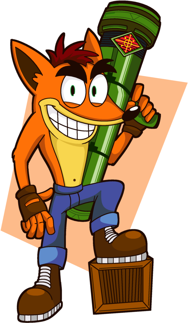 Crash Bandicoot By The-driz - Crash Bandicoot With Bazooka (660x1069)