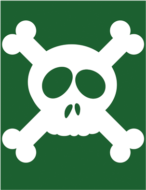 Skull & Bones Stencil - Illustration (312x800)