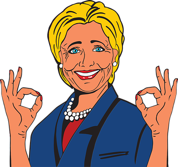 Fbi Informant Reads A Document On Live Tv That Made - Hillary Clinton Cartoon Drawing (362x340)