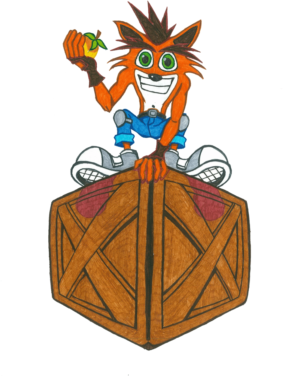 Crash Bandicoot By The Psycho Ragdoller - Illustration (1280x1656)