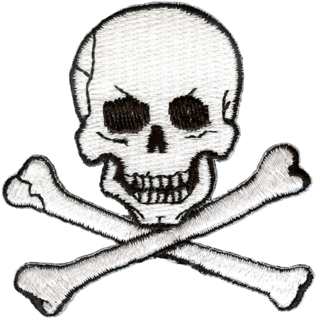 Jolly Roger Skull And Crossbones Embroidery Patch - Skull And Crossbones (463x480)