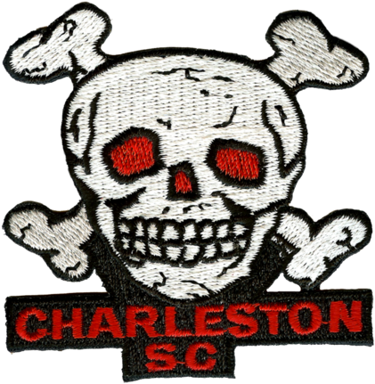 Red-eyed Skull And Crossbones Charleston Sc Embroidery - South Carolina (480x459)