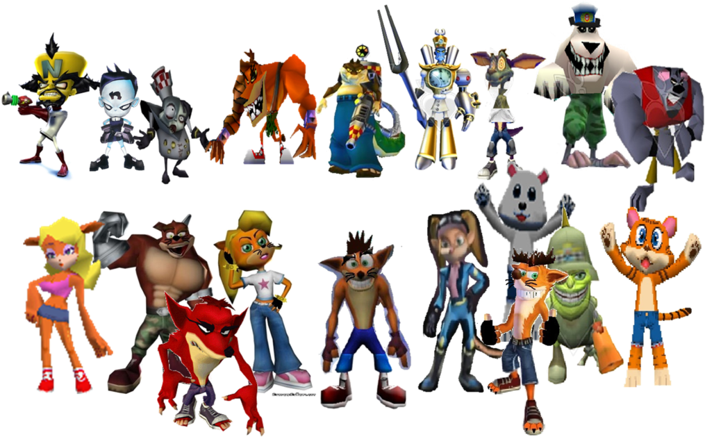 Crash Bandicoot Characters - Crash Bandicoot Racing Characters (1024x632)