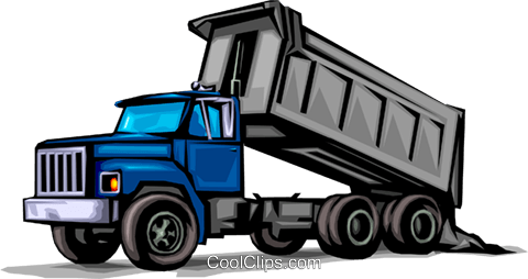 Dump Truck Royalty Free Vector Clip Art Illustration - Dump Truck Clip Art (1351x700)