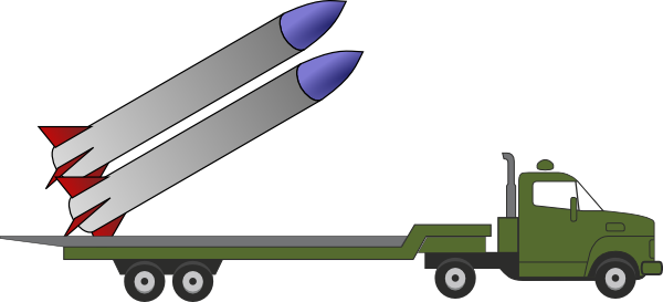 Missile Truck Clip Art At Clker - Lunch Box With Truck Loading Missile (600x273)