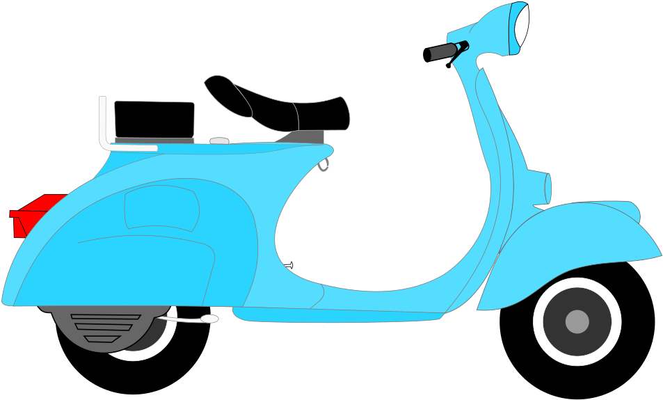 Vespa Clipart (1000x1000)
