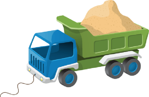 Fabulous Toy Truck Clipart Colorful Dump Truck Toy - Caminhão De Carregar Areia (614x399)