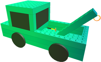 Fake Tow Truck - Wooden Block (420x420)