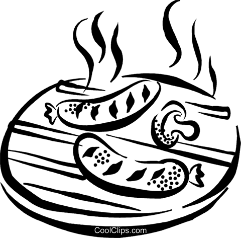 Sausages Royalty Free Vector Clip Art Illustration - Sausages Royalty Free Vector Clip Art Illustration (480x473)