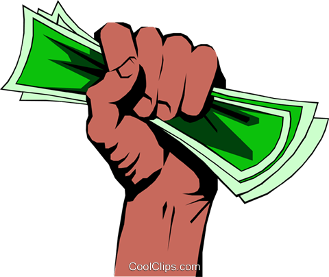 Fist Clipart Money - Fistful Of Dollars Clipart (480x404)