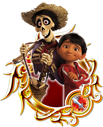 Miguel And Hector Medal - Kingdom Hearts Sora And Kairi (465x521)