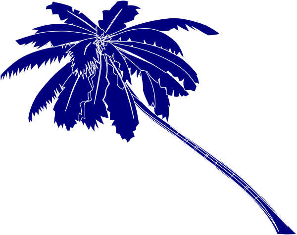 Blue Palm Tree Clipart - Blue Palm Tree Clip Art (600x475)