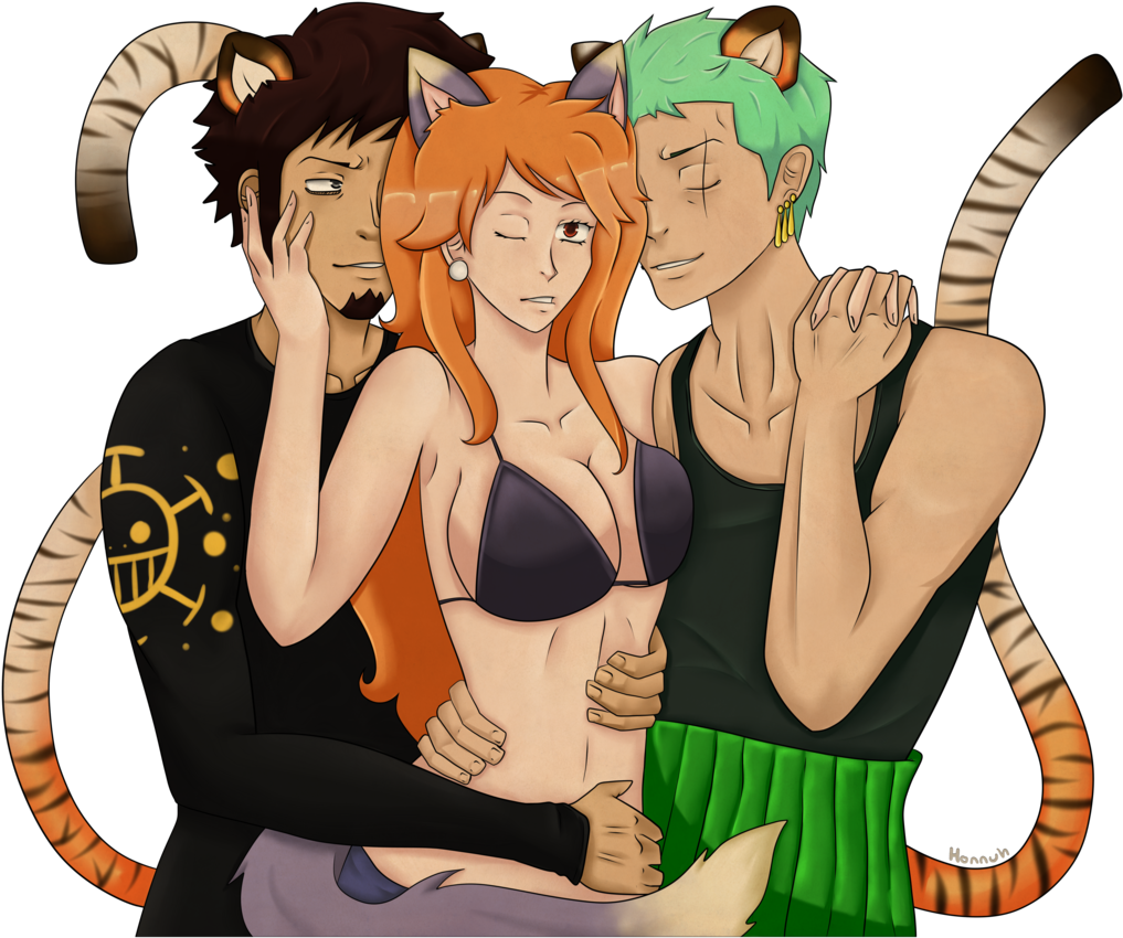 Dorobo Neko And Her Tiger Men By Honnuh - Anime Tiger Neko Girl (1024x853)
