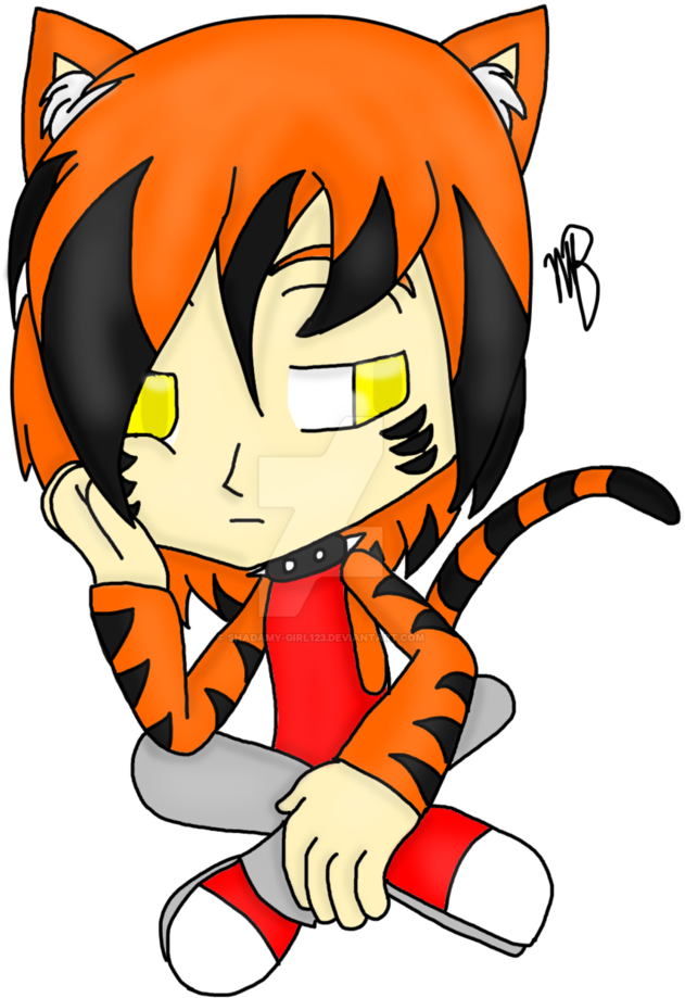 Bored Tiger By Alilmistletoecartoon - Cartoon (757x1054)