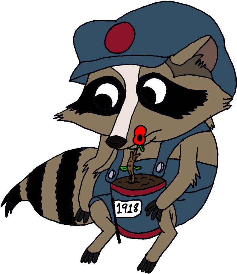World War 1 Raccoon And Groot By Jmk-prime - Raccoon Over The Garden Wall (842x949)