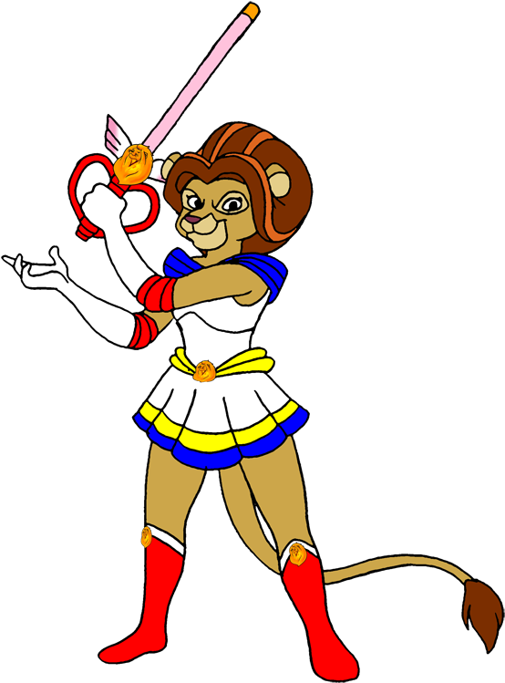 Source - - Johnny The Lion And Rae The Lioness (562x762)