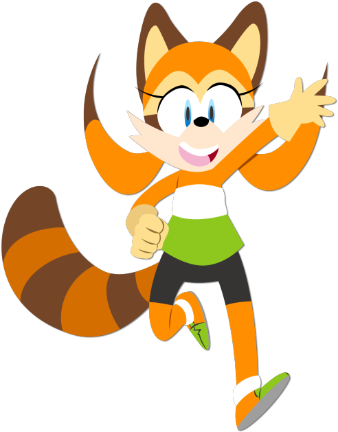 Sonic Character Redesign - Marine The Raccoon Redesign (500x654)