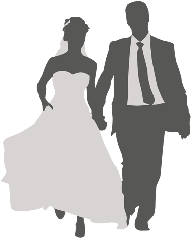 Wedding Couple Walking Silhouette 2 Transparent Png - Wedding Man And Woman Png (512x512)