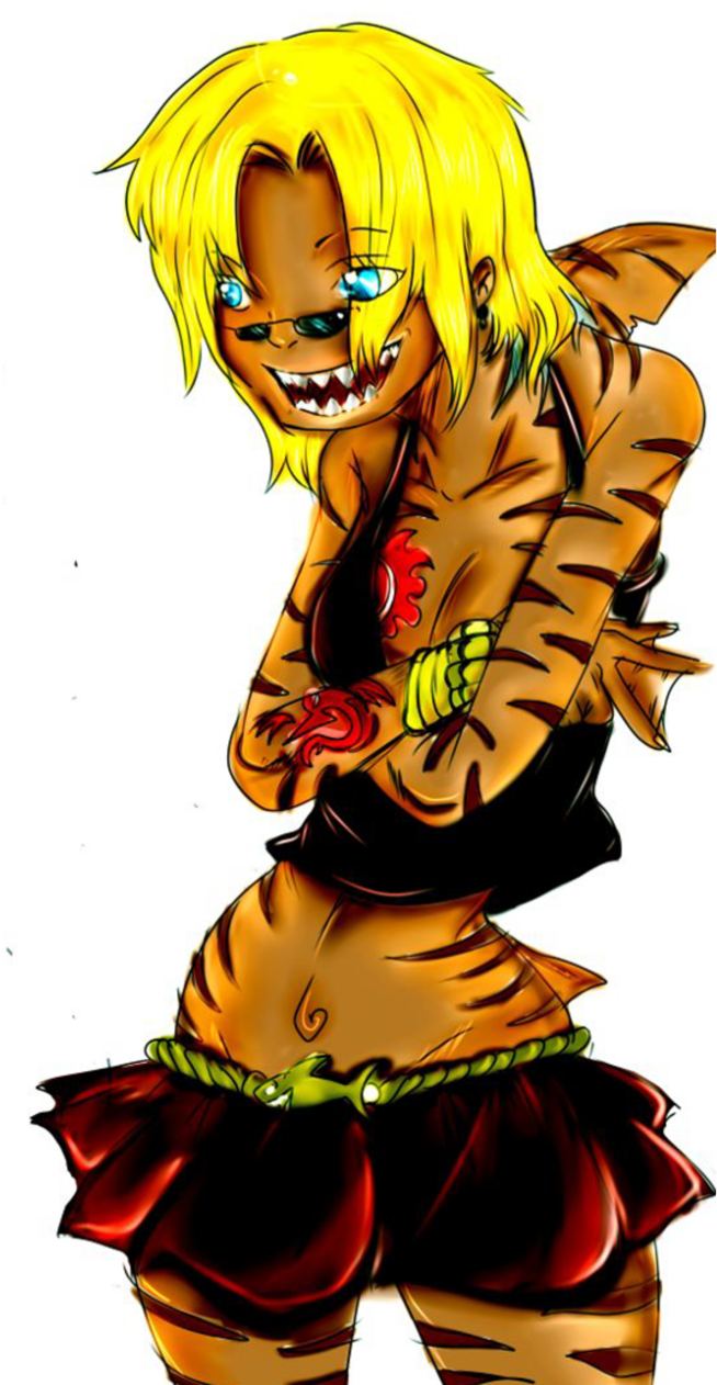 Mirrorladybrulee Ceres The Tiger Shark Fishgirl By - Tiger Shark (900x1273)