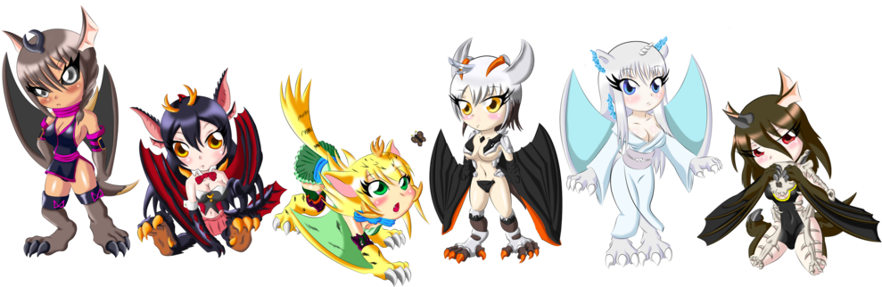 Winged - Chibi Anime Dragon Girl (1024x321)