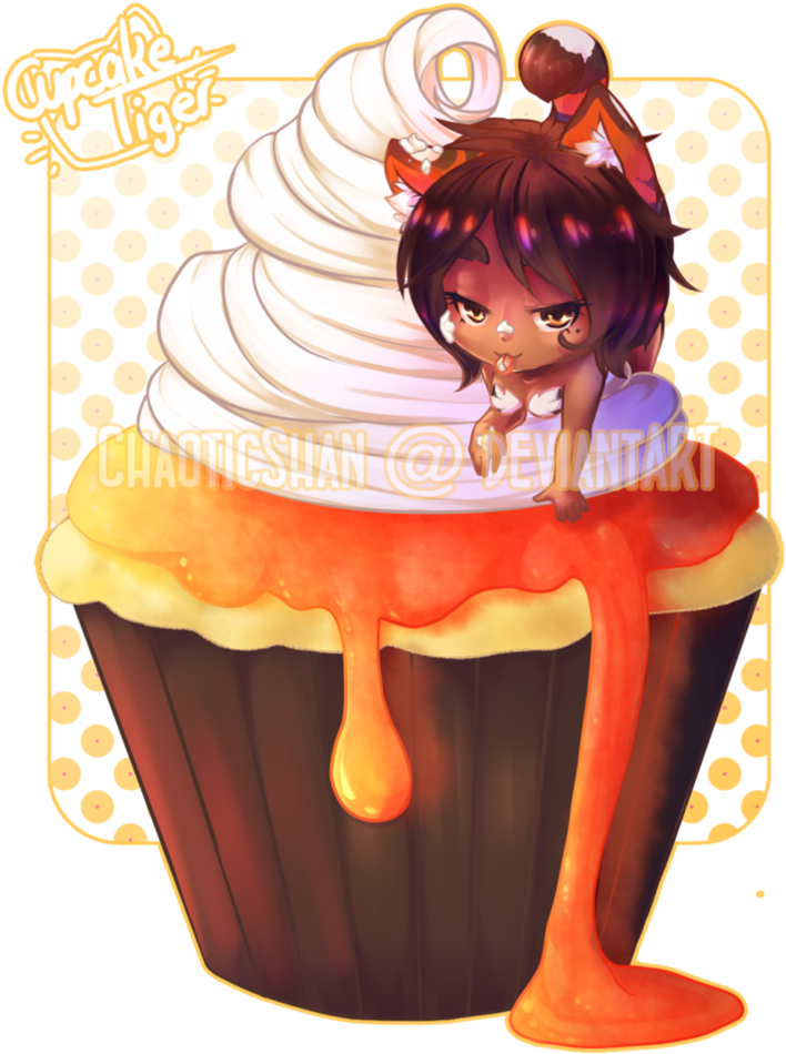 Little Cupcake Tiger By Chaoticshan - Illustration (795x1005)