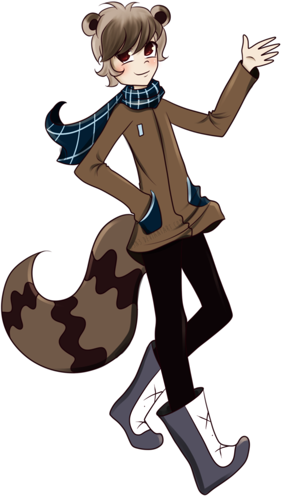 Pc Racoon Boy By G3n3 - Cartoon (730x1095)