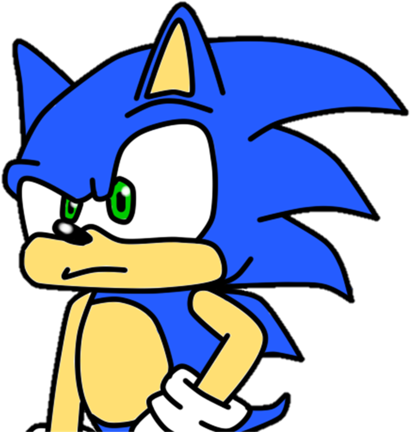 Sonic Confused By Ianmcracoon2000 - Cartoon (877x911)