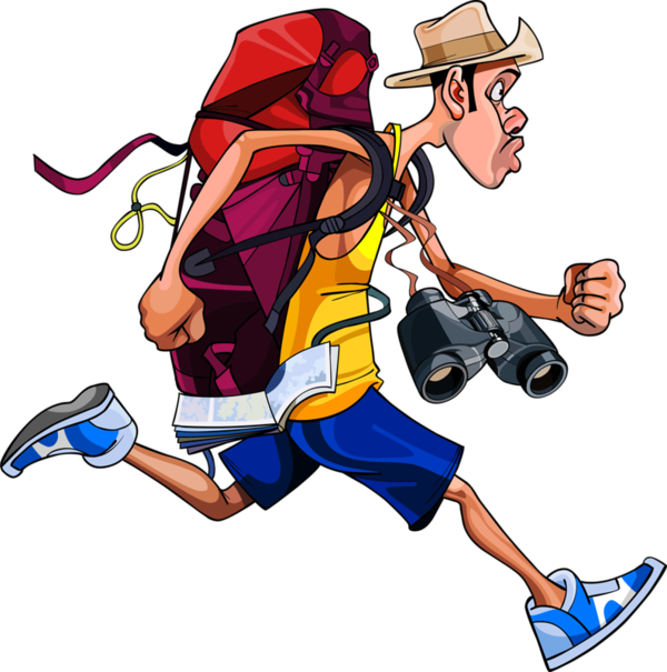 People, Illustration, Individual, Person, People - Cartoon Guy With Backpack (600x605)
