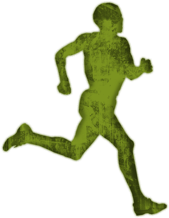 Green Running Man Icon Clipart - Black And White Runner (512x512)