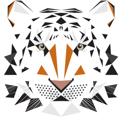 Digital Art - Geometric Tiger Png (520x520)
