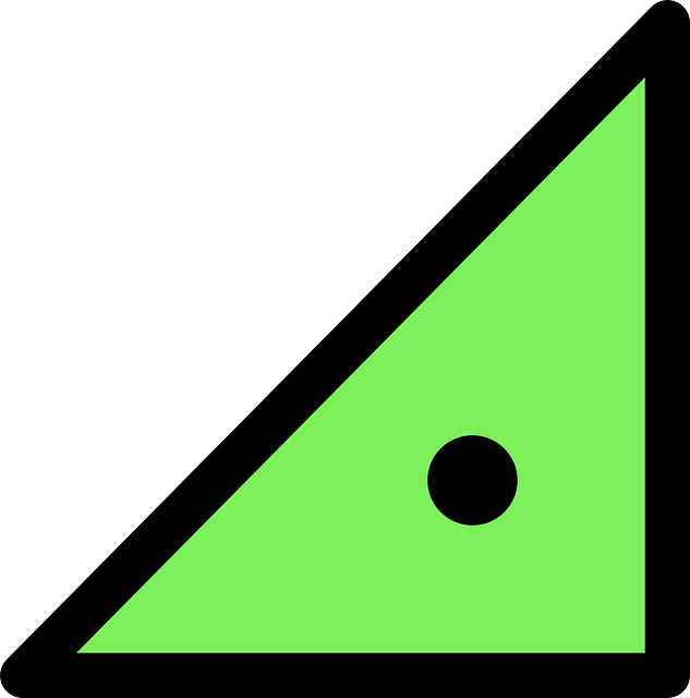 Green, Circle, Triangle, Shape, Dot, Geometric - Triangle And Dot Rectangle (633x640)
